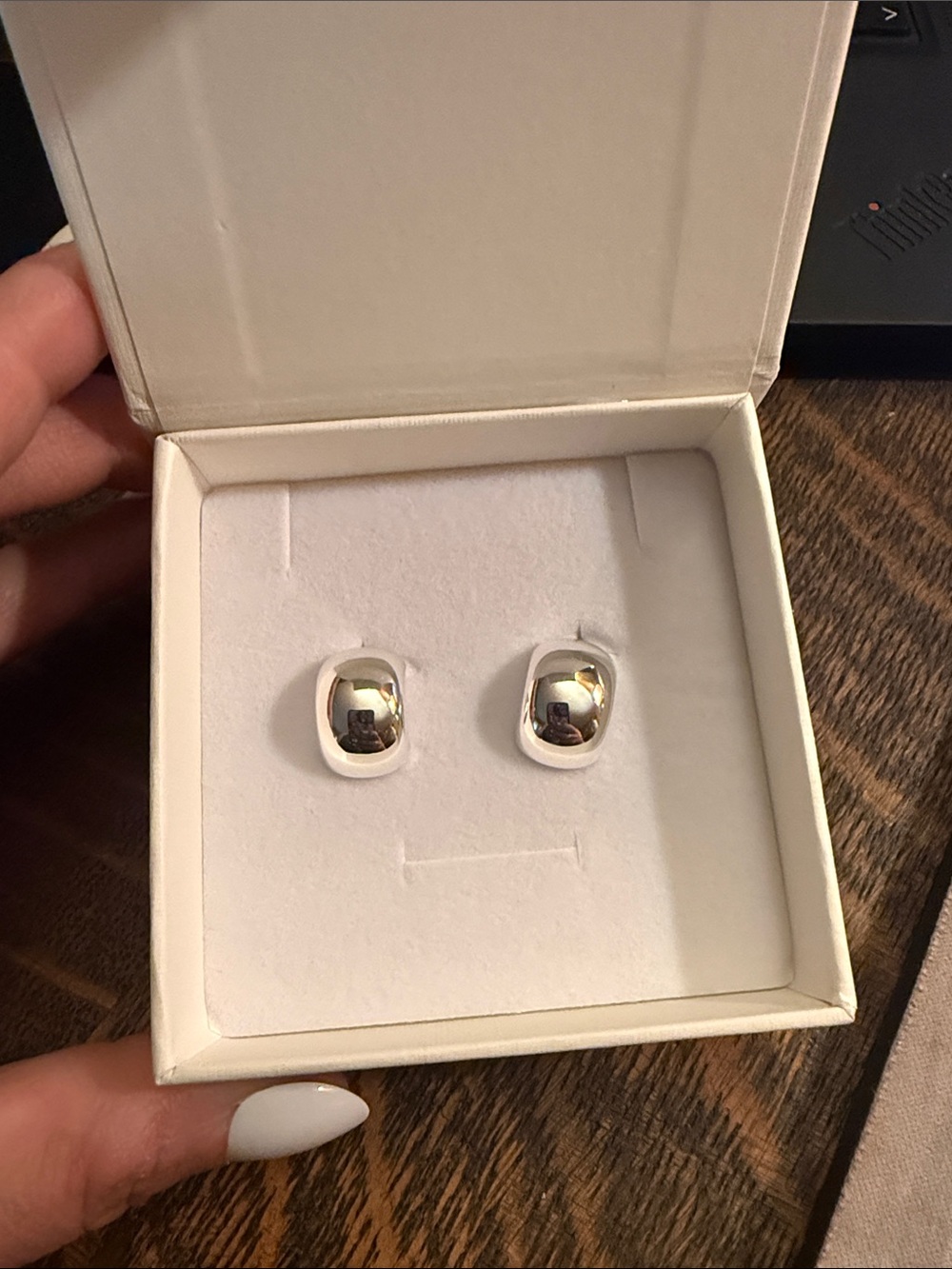 Classic Polished Silver Dome Stud Earrings